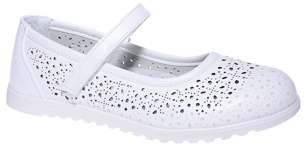 Туфли для девочки Мифер, цвет: белый. 7213G-6. Размер 33
