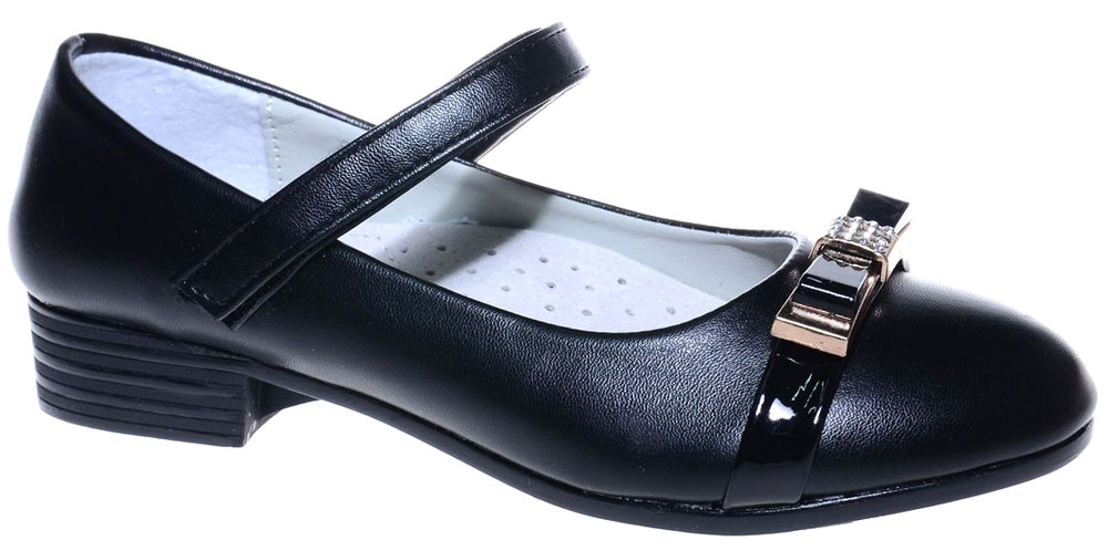 Туфли для девочки Мифер, цвет: черный. 7216Q-1. Размер 34