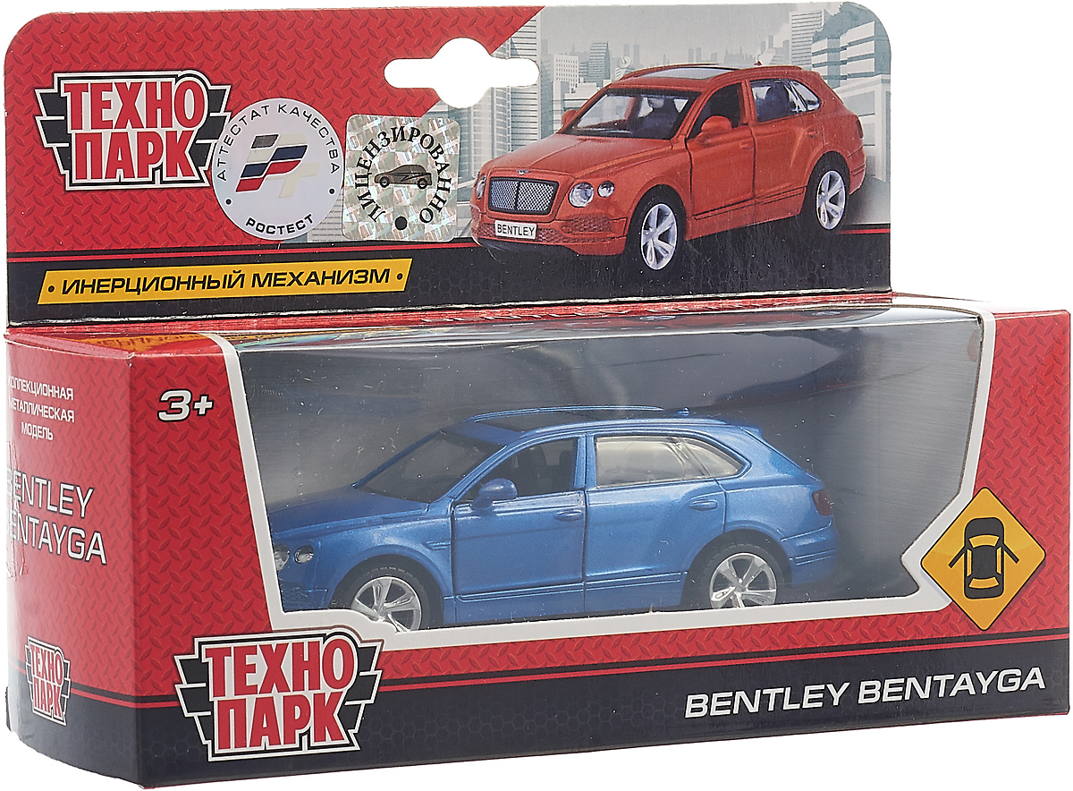 ТехноПарк Машинка инерционная Bentley Bentayga цвет синий