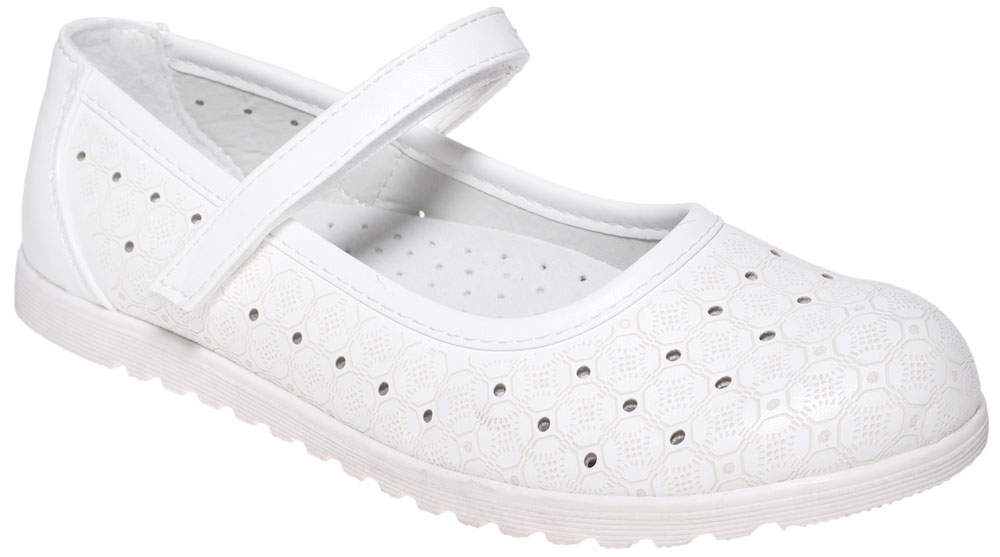 Туфли для девочки Мифер, цвет: белый. 7213J-6. Размер 34