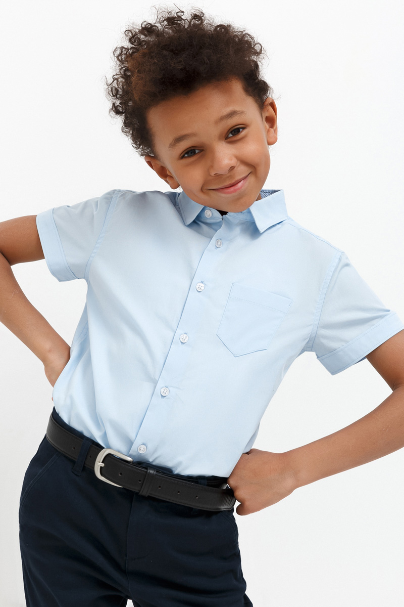 Рубашка для мальчика Acoola Detroyt, цвет: голубой. 20140290004_400. Размер 122