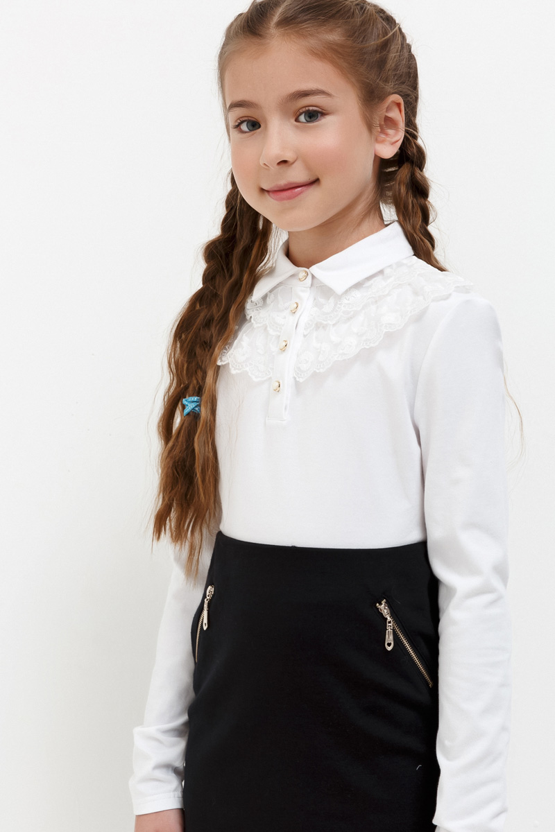 Блузка для девочки Acoola Okkervil, цвет: белый. 20240100022_200. Размер 164
