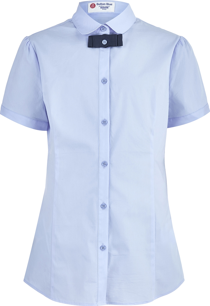 Блузка для девочки Button Blue, цвет: голубой. 218BBGS22061800. Размер 164