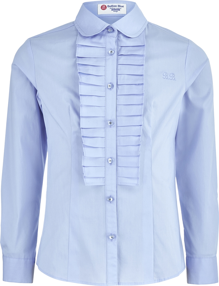 Блузка для девочки Button Blue, цвет: голубой. 218BBGS22031800. Размер 158