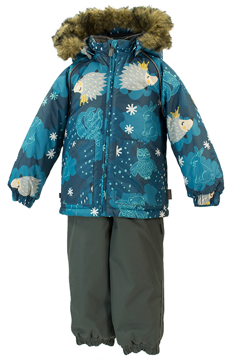 Комплект верхней одежды деткий Huppa Avery, цвет: бирюзово-зеленый, серый. 41780030-83366. Размер 98