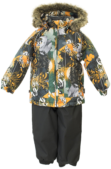 Комплект верхней одежды детский Huppa Avery, цвет: оранжевый, черный. 41780030-82822. Размер 110