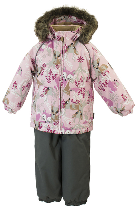 Комплект верхней одежды для девочки Huppa Avery, цвет: розовый, серый. 41780030-81813. Размер 92