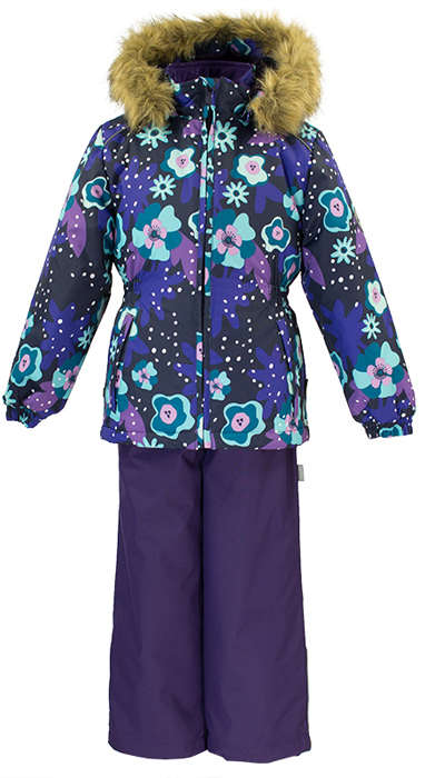 Комплект верхней одежды для девочки Huppa Wonder, цвет: темно-синий, лилoвый. 41950030-81986. Размер 98