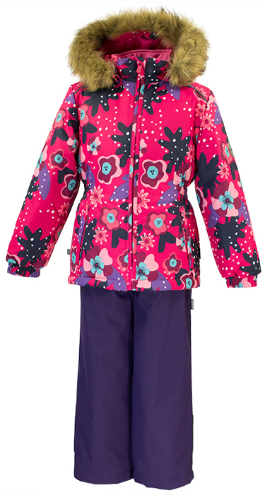 Комплект верхней одежды для девочки Huppa Wonder, цвет: фуксия, темно-лилoвый. 41950030-81963. Размер 98