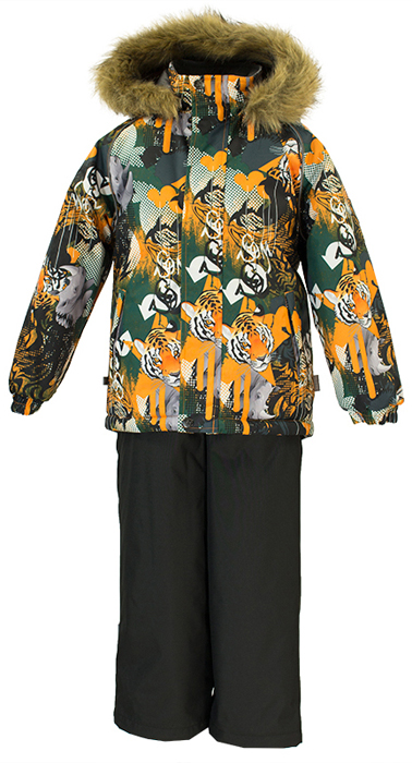 Комплект верхней одежды для мальчика Huppa Winter, цвет: оранжевый, черный. 41480030-82822. Размер 134