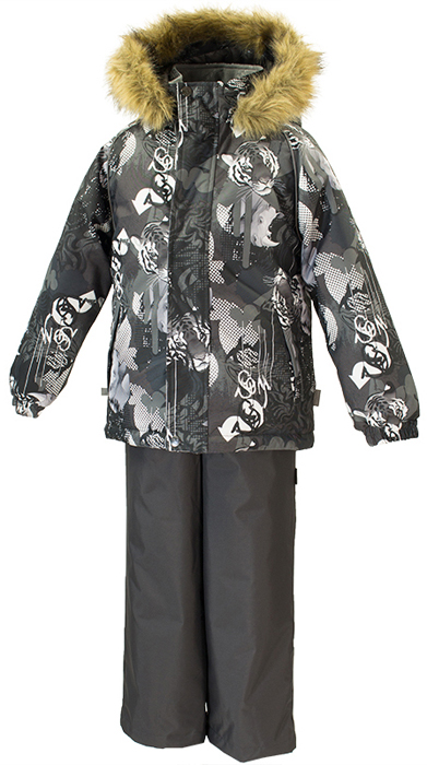 Комплект верхней одежды для мальчика Huppa Winter, цвет: темно-серый. 41480030-82818. Размер 140