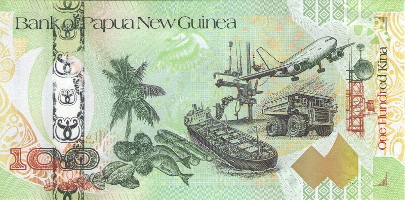 Банкнота номиналом 100 кина. Папуа Новая Гвинея. 2008 год