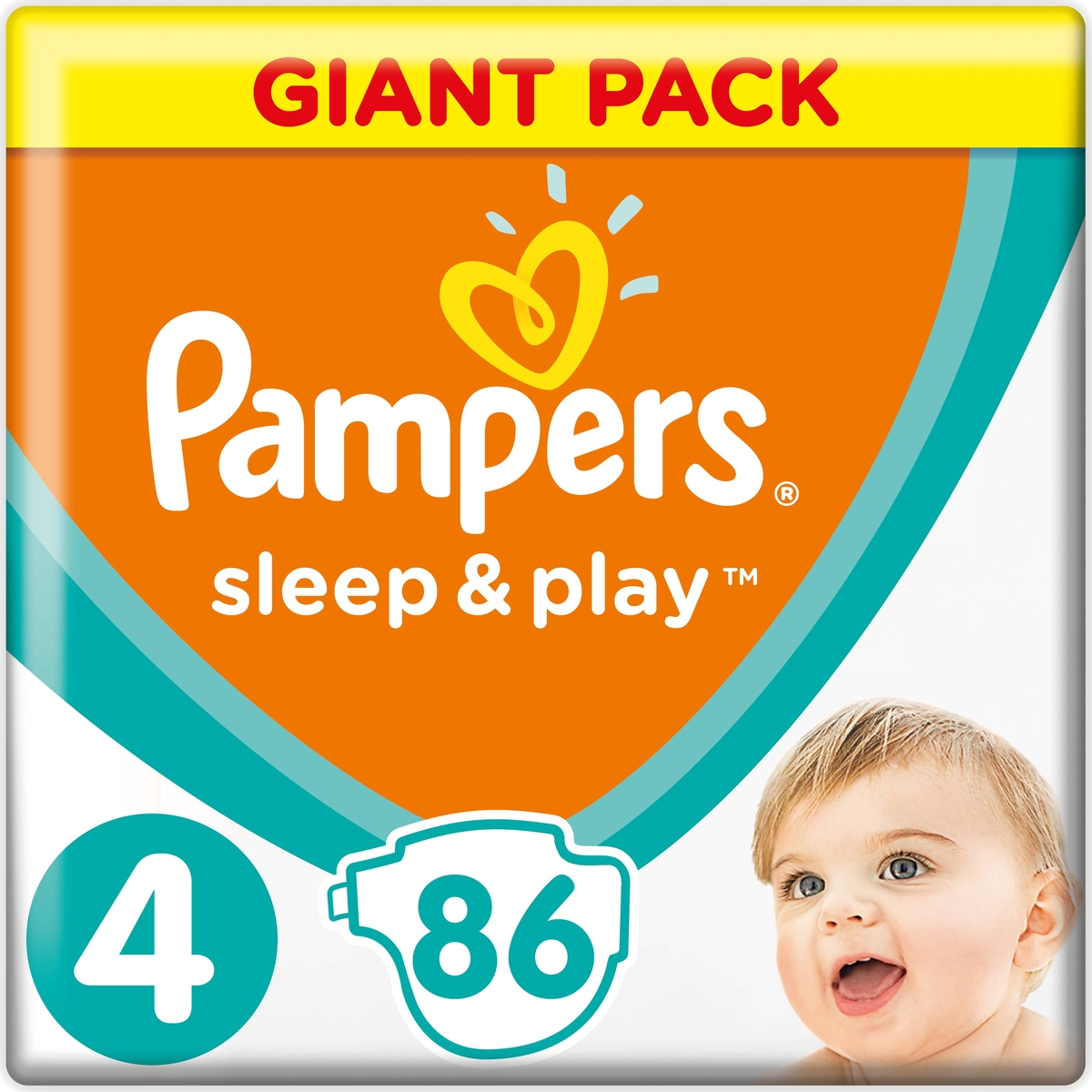 Pampers Sleep & Play Подгузники 4, 8-14 кг, 86 шт