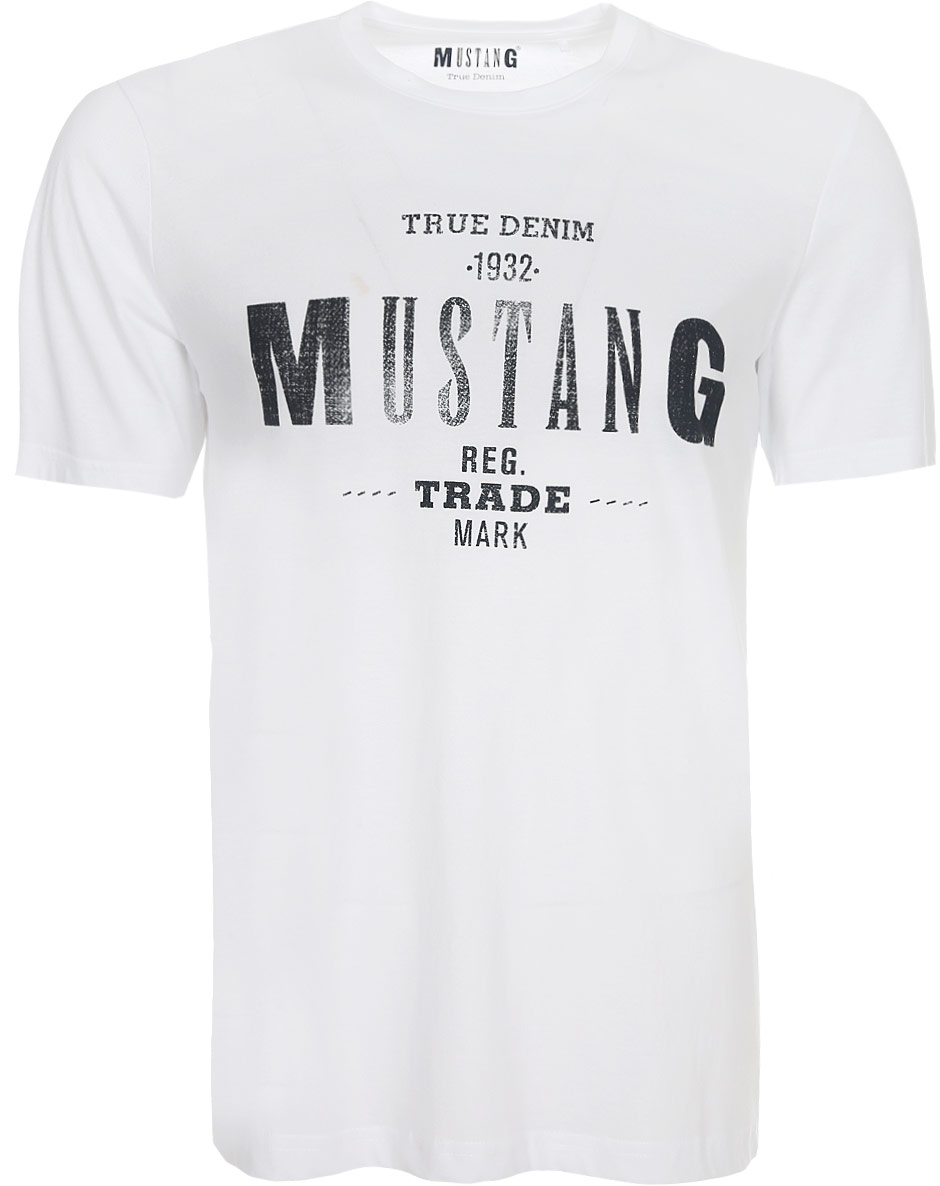 Футболка мужская Mustang Logo Special Tee, цвет: белый. 1005882-2045. Размер L (50)