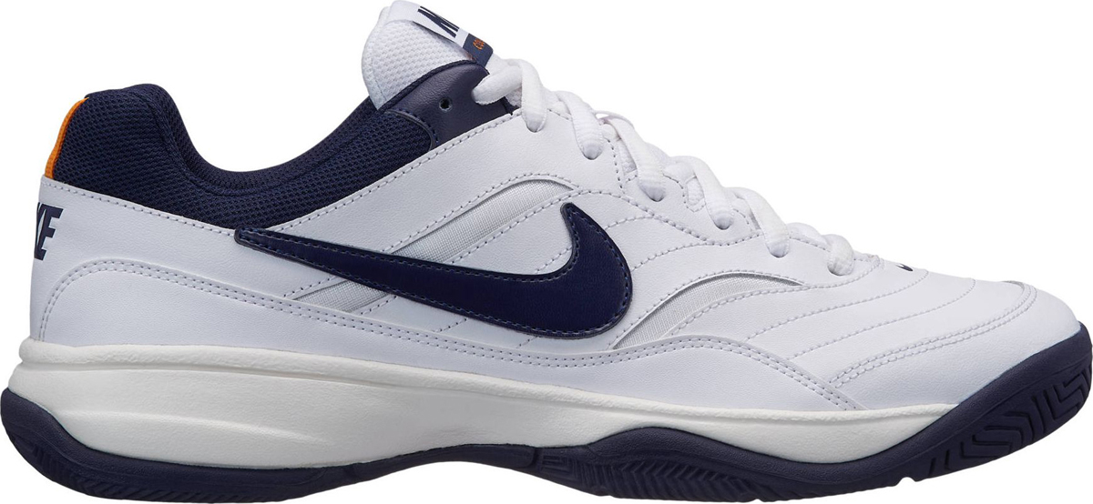 Кроссовки для тенниса мужские Nike Court Lite Tennis, цвет: белый, синий. 845021-180. Размер 10 (43)