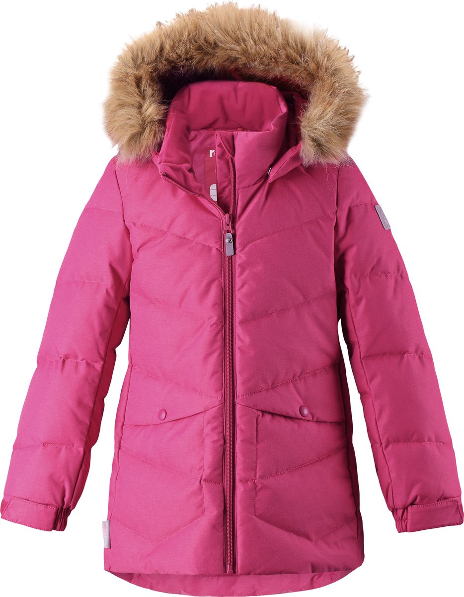 Куртка для девочки Reima Leena, цвет: розовый. 5313503600. Размер 128
