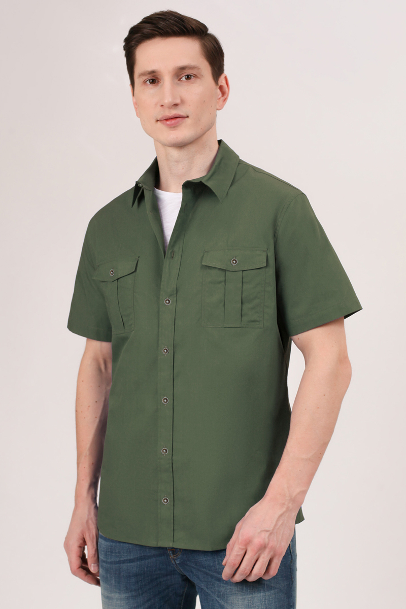 Рубашка мужская Tom Farr, цвет: хаки. TM7004.47803-1-coll. Размер L (50)