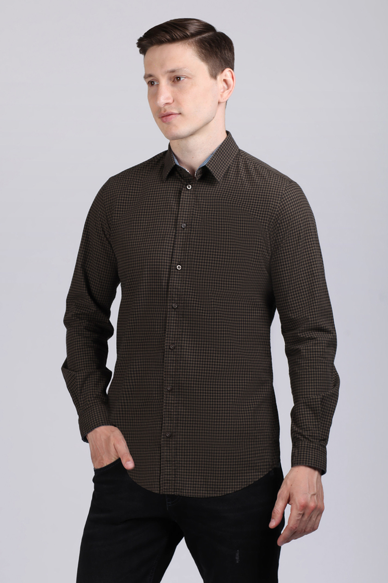 Рубашка мужская Tom Farr, цвет: хаки. TM1001.47808-1-coll. Размер L (50)