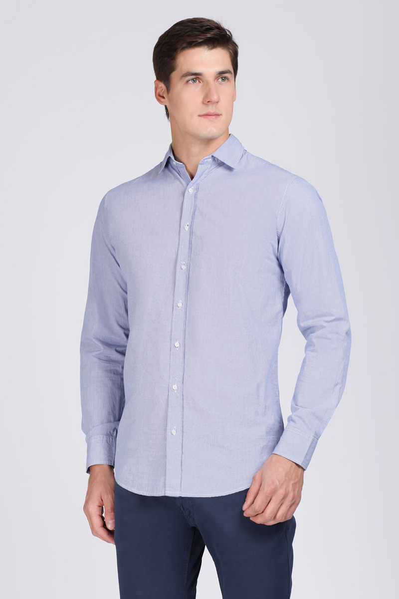 Рубашка мужская Tom Farr, цвет: голубой. TM1022.33808-1-coll. Размер XL (52)