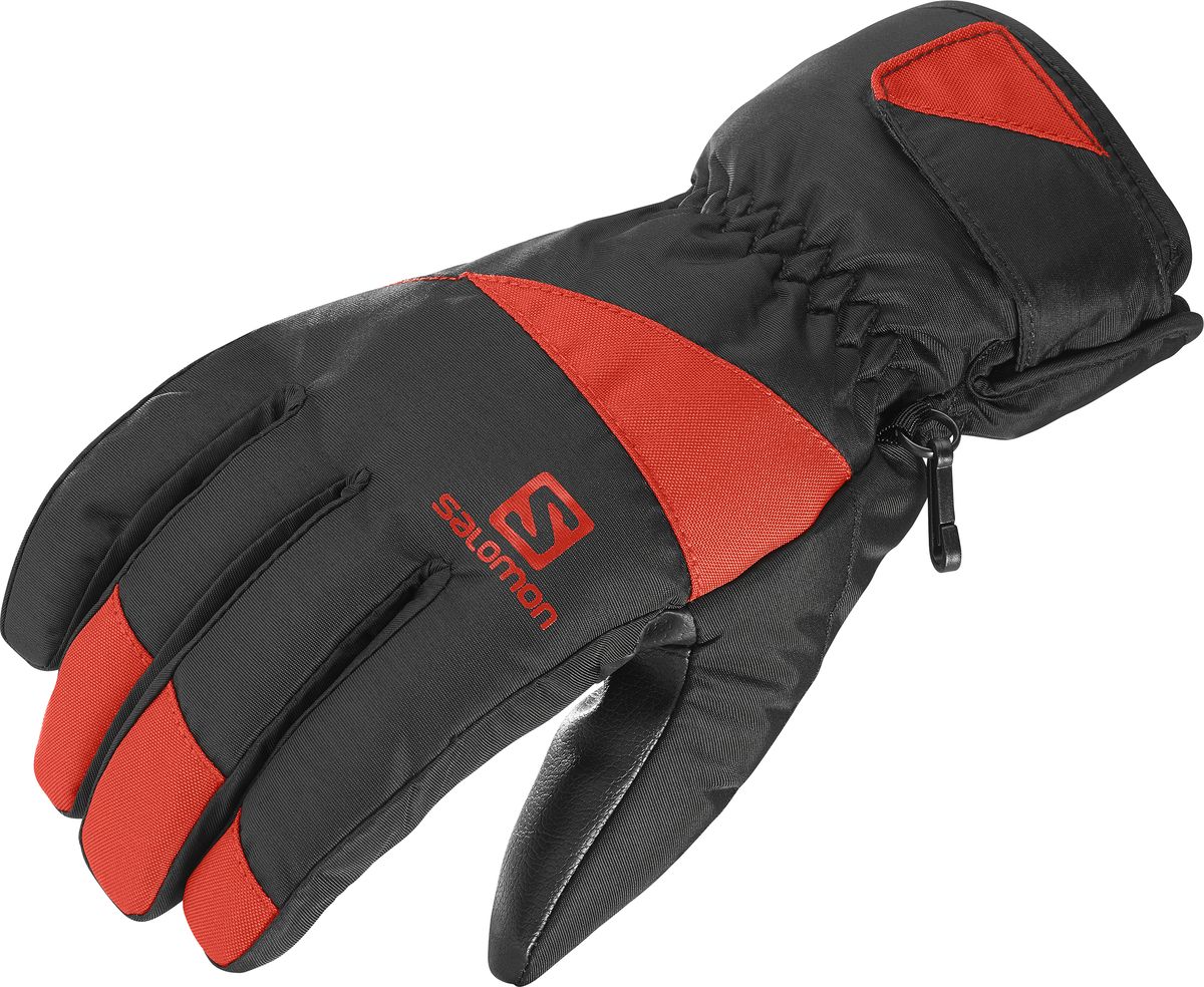 Перчатки мужские Salomon Force M , цвет: черный, красный. L40421100. Размер M (19)