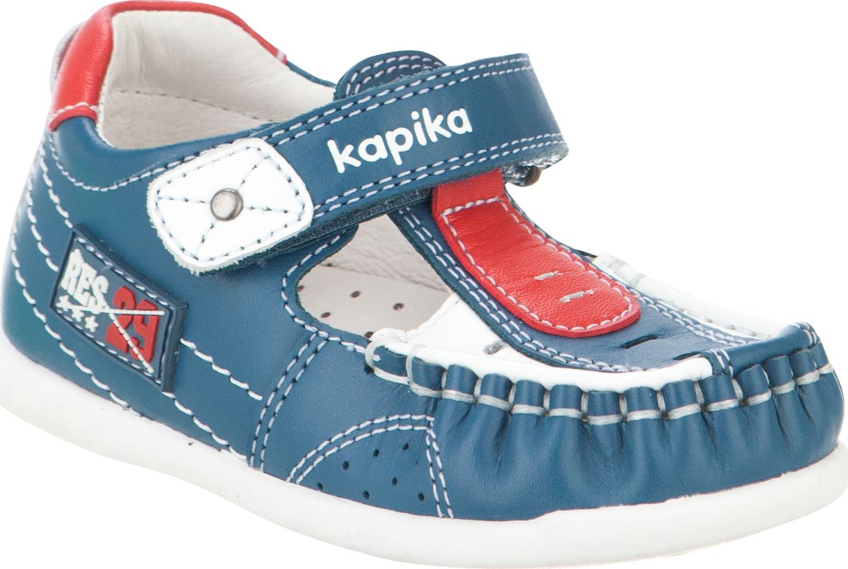 Полуботинки для мальчика Kapika, цвет: голубой. 21239к-2. Размер 22