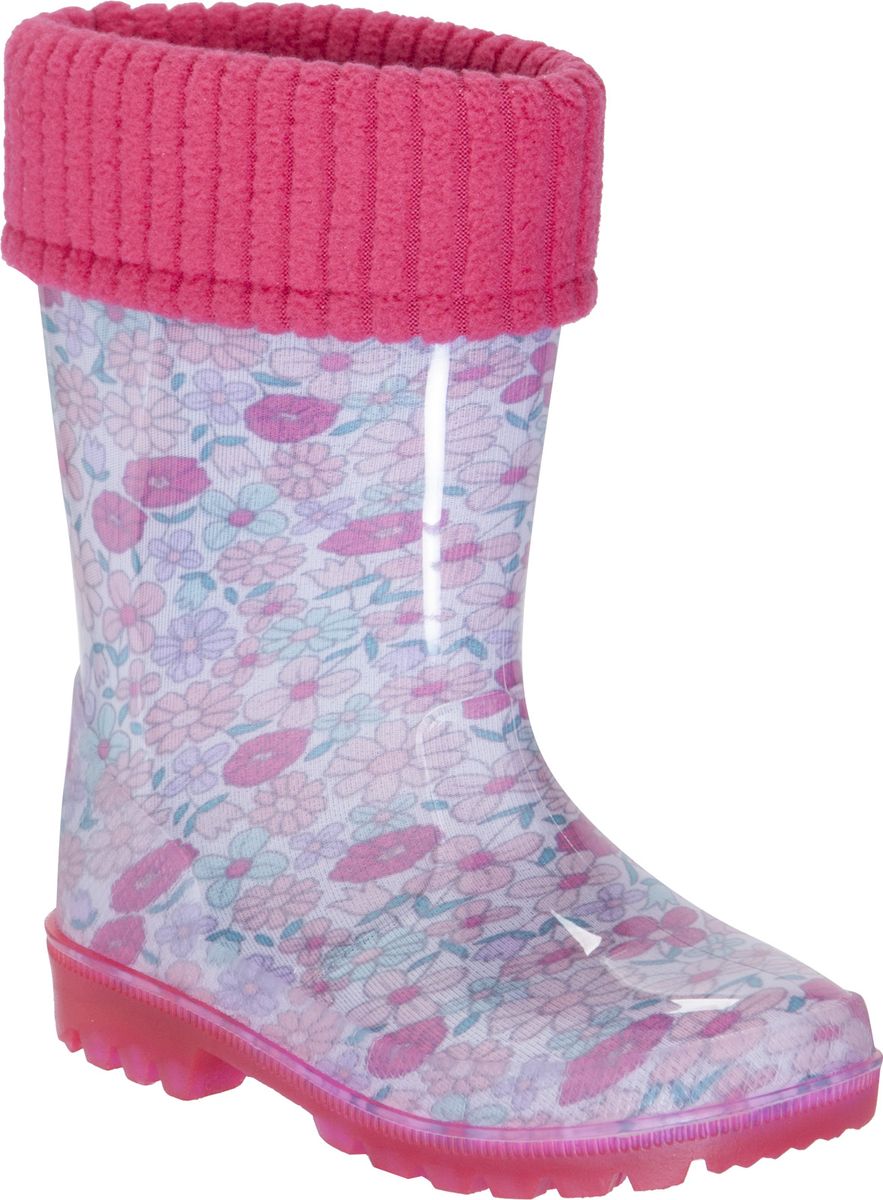 Резиновые сапоги для девочки Kapika, цвет: розовый. 944т. Размер 27