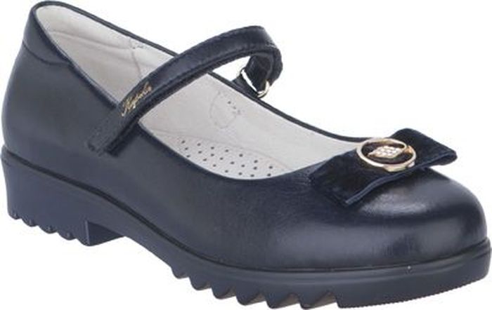 Туфли для девочки Kapika, цвет: темно-синий. 24488п-2. Размер 35