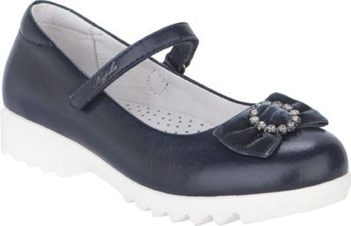 Туфли для девочки Kapika, цвет: темно-синий. 24499п-2. Размер 36
