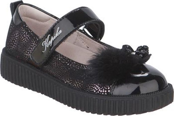 Туфли для девочки Kapika, цвет: черный, бронза. 23518к-2. Размер 31