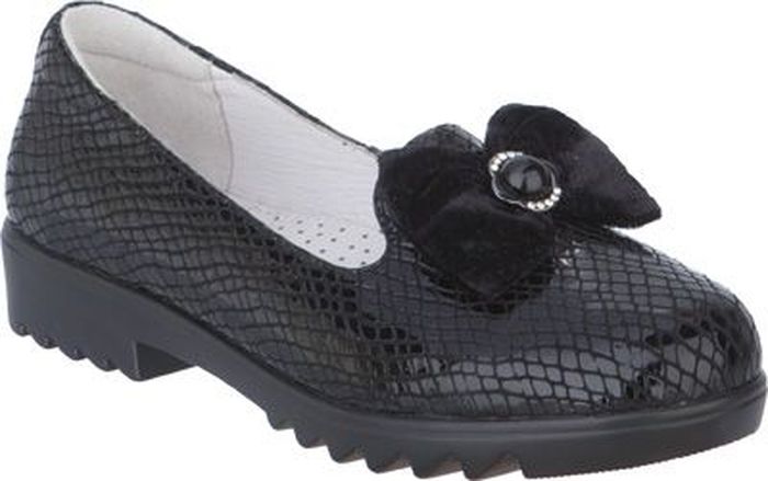 Туфли для девочки Kapika, цвет: черный. 24483-1. Размер 35