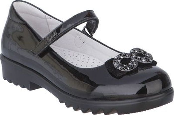 Туфли для девочки Kapika, цвет: черный. 24493п-1. Размер 35