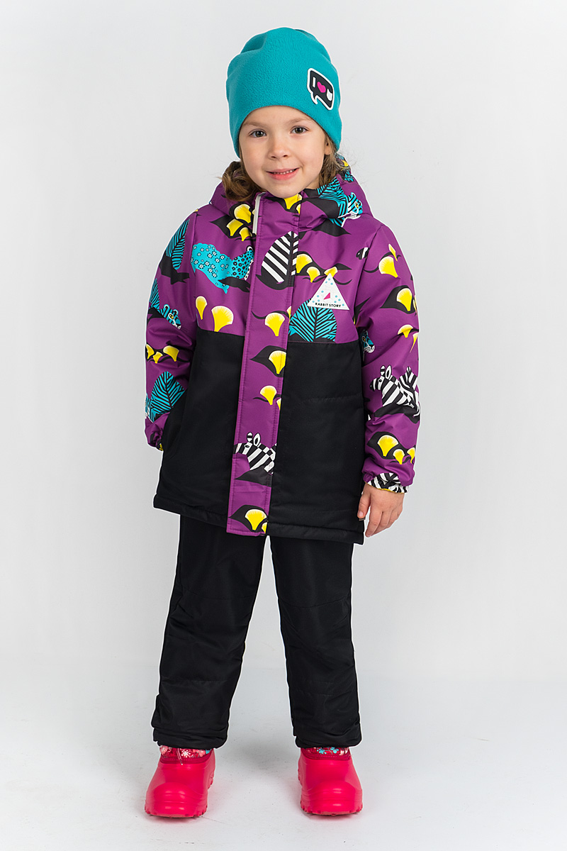 Комплект верхней одежды для девочки Boom!, цвет: фиолетовый. 80467_BOG. Размер 110