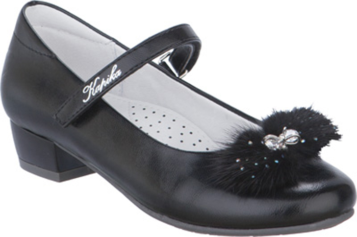 Туфли для девочки Kapika, цвет: черный. 93133-1. Размер 33