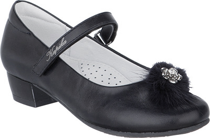 Туфли для девочки Kapika, цвет: черный. 93138-1. Размер 33