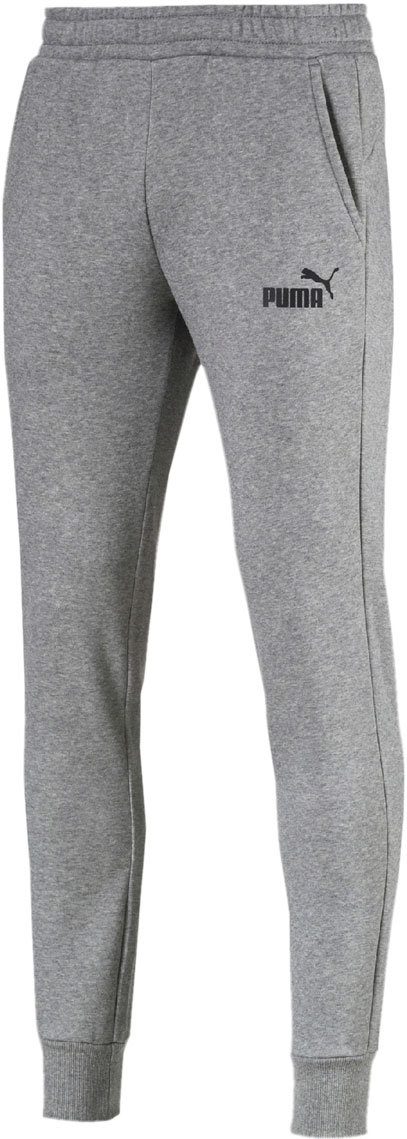 Брюки спортивные мужские Puma Essentials Fleece Pants, цвет: серый. 85175303. Размер M (46/48)