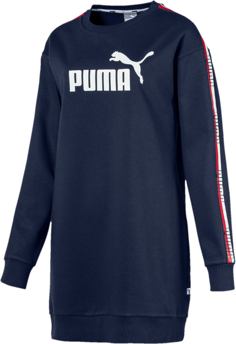 Платье спортивное Puma Tape Dress FL, цвет: темно-синий, белый. 85344206. Размер M (44/46)