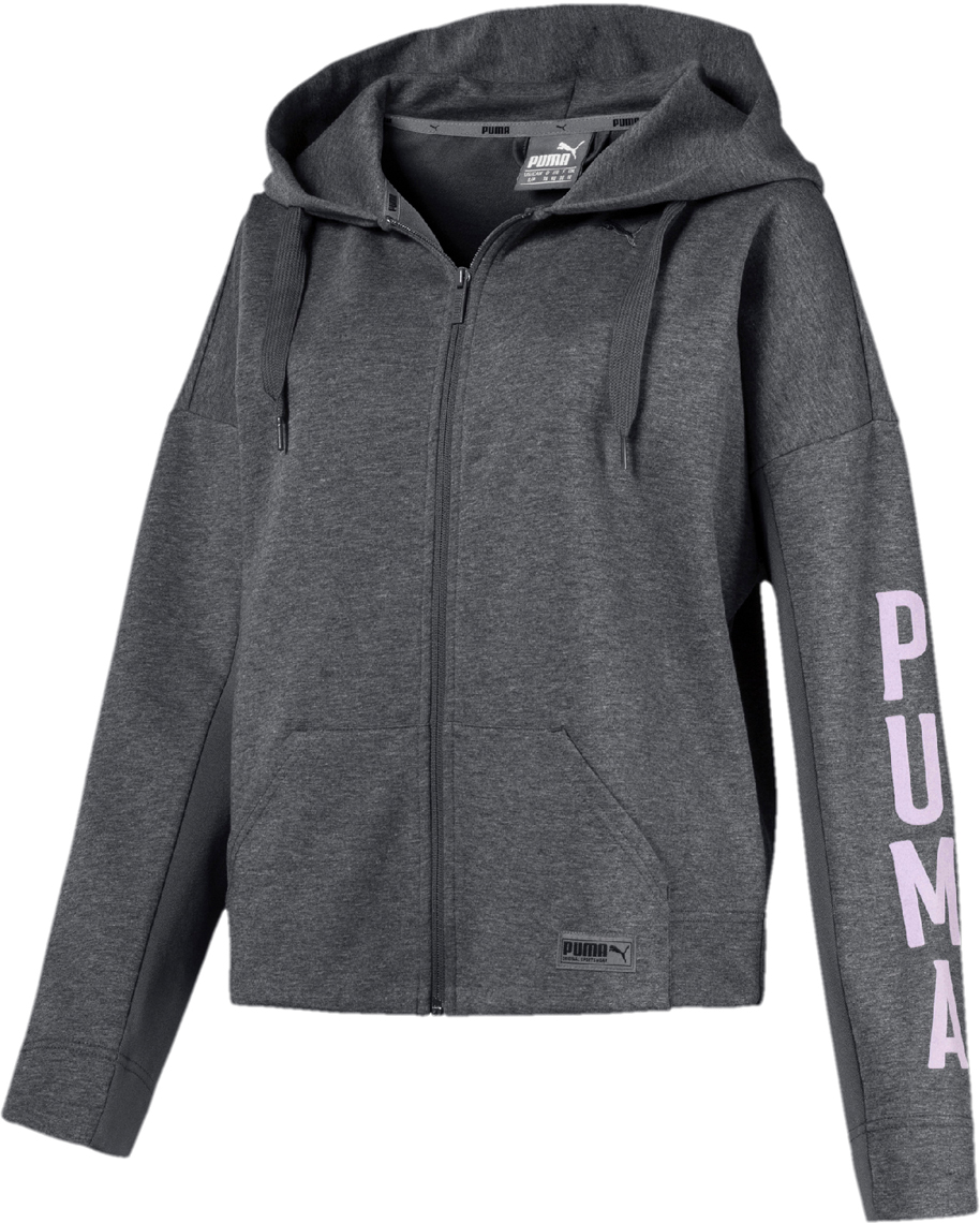 Толстовка женская Puma Fusion Fz Hoody, цвет: серый. 85207614. Размер XL (48/50)
