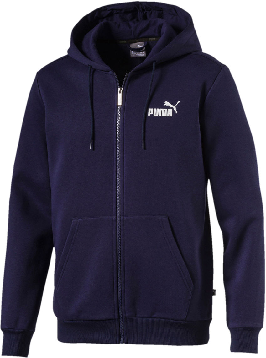 Толстовка мужская Puma Essentials Fleece Hooded Jkt, цвет: темно-синий. 85176306. Размер XXL (52/54)