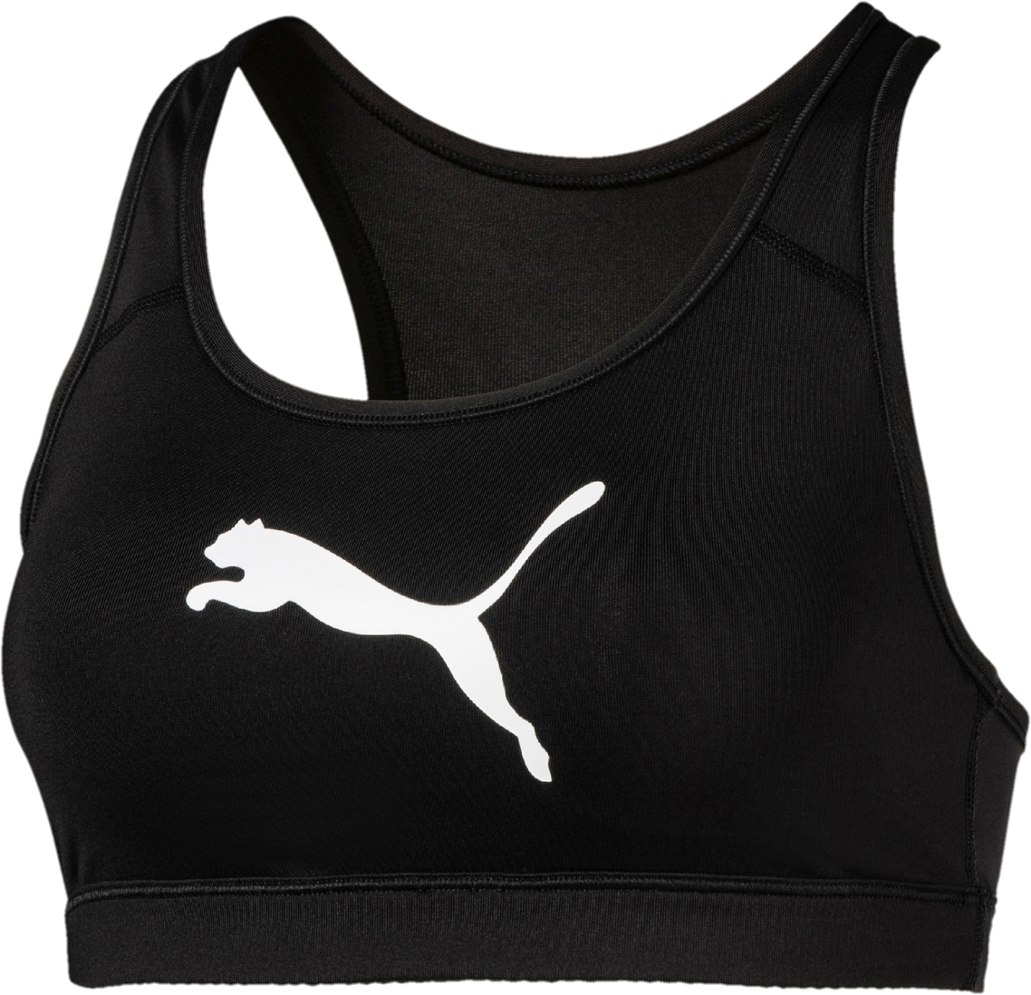 Топ-бра женский Puma 4Keeps Bra PM, цвет: черный, белый. 51699801. Размер XL (48/50)