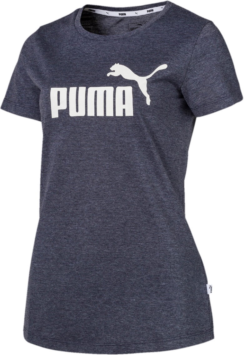 Футболка женская Puma Essentials+ Heather Tee, цвет: темно-синий. 85212706. Размер XS (40/42)
