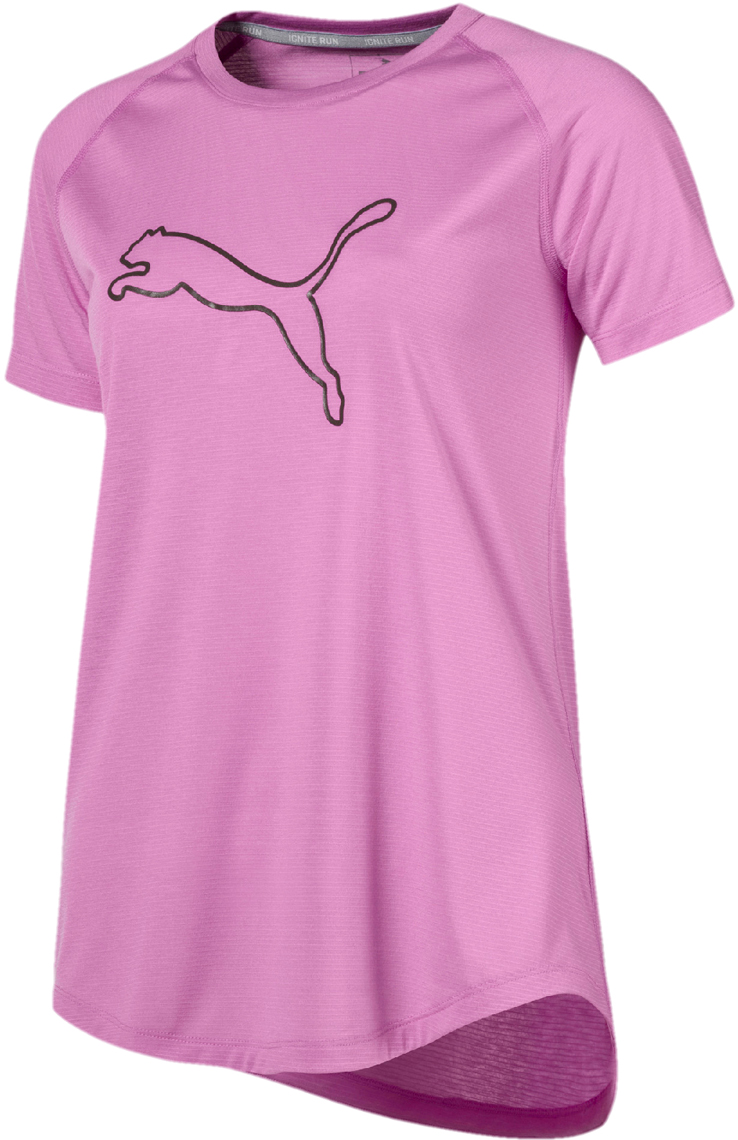 Футболка женская Puma S S Logo Tee W, цвет: розовый. 51667404. Размер L (46/48)