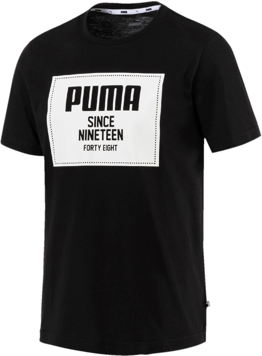 Футболка мужская Puma Rebel Block Basic Tee, цвет: черный. 85239501. Размер XL (50/52)