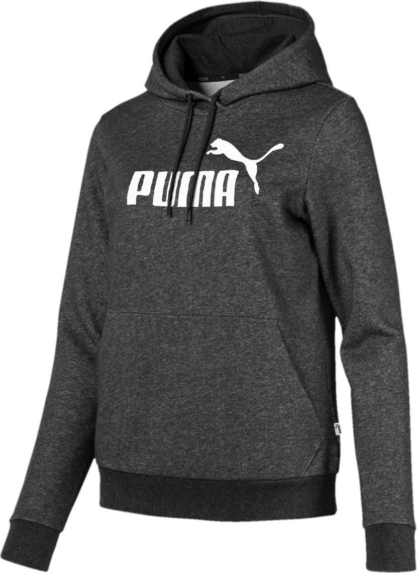 Худи женское Puma Essentials Fleece Hoody, цвет: темно-серый. 85179707. Размер S (42/44)