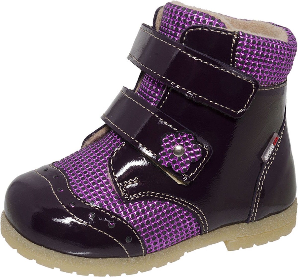 Ботинки для девочки Лель, цвет: фиолетовый. 2-1005. Размер 21