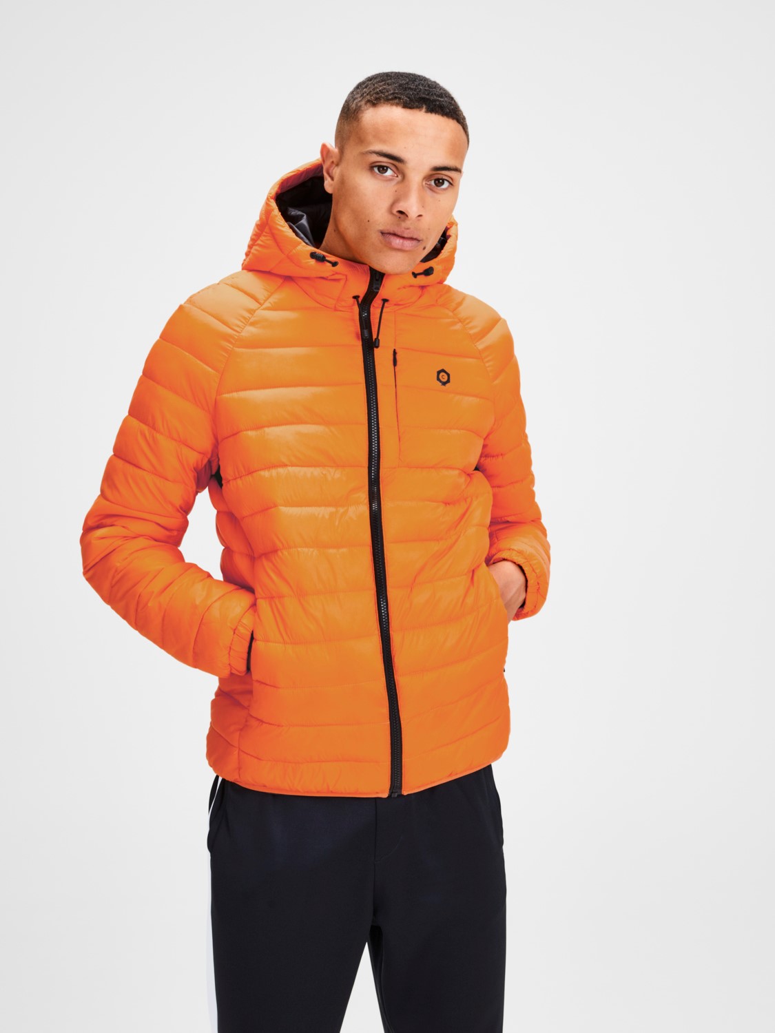 Куртка мужская Jack & Jones, цвет: оранжевый. 12137014_Persimmon Orange. Размер XL (50)