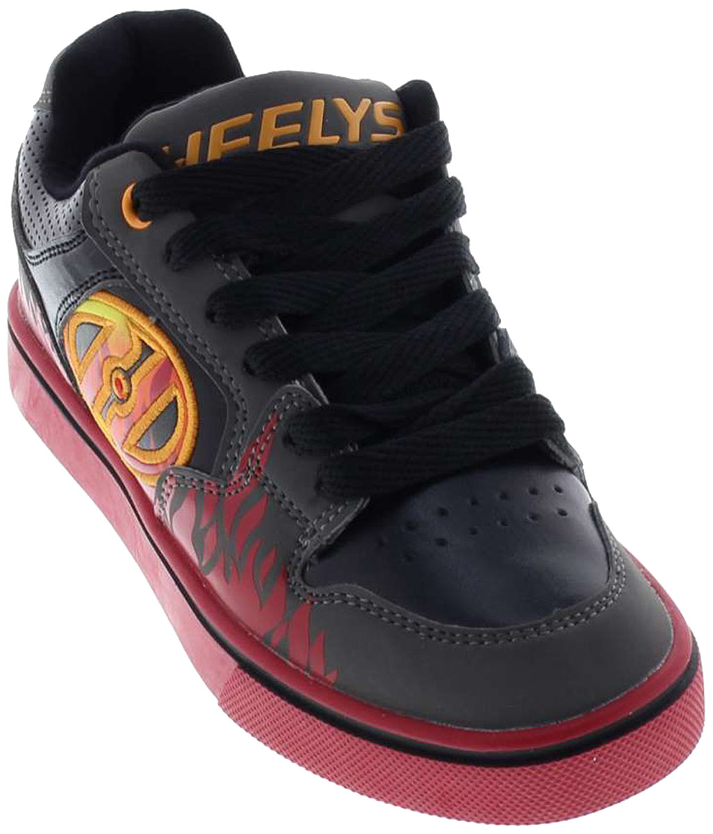Кроссовки роликовые для мальчика Heelys Motion Plus, цвет: серый, красный. 770815. Размер 1 (31)