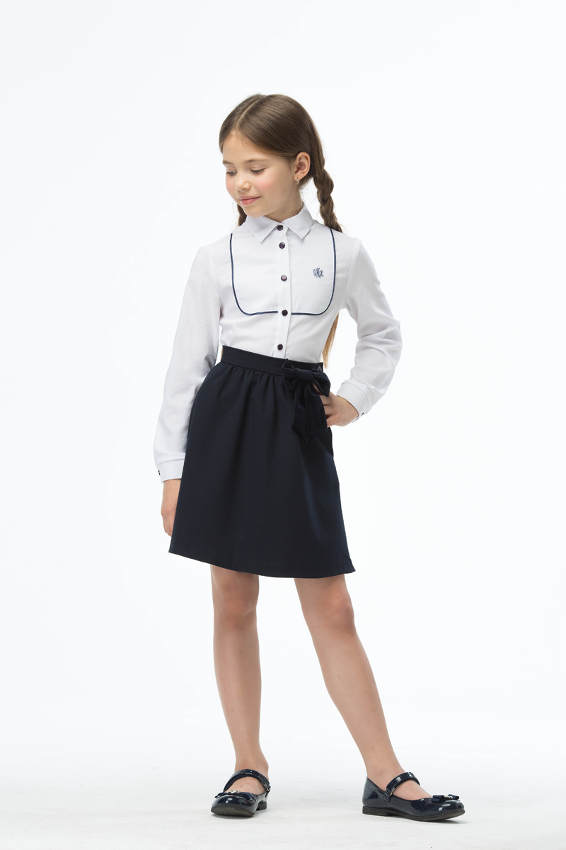 Блузка для девочки Смена, цвет: белый. 17с749-00. Размер 152