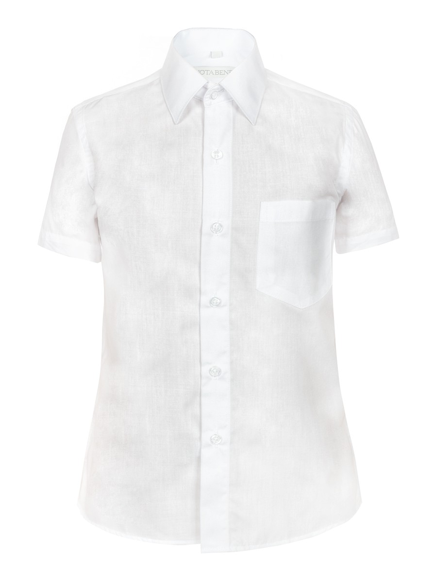 Рубашка для мальчика Nota Bene, цвет: белый. TC2DSPR01_1. Размер 164