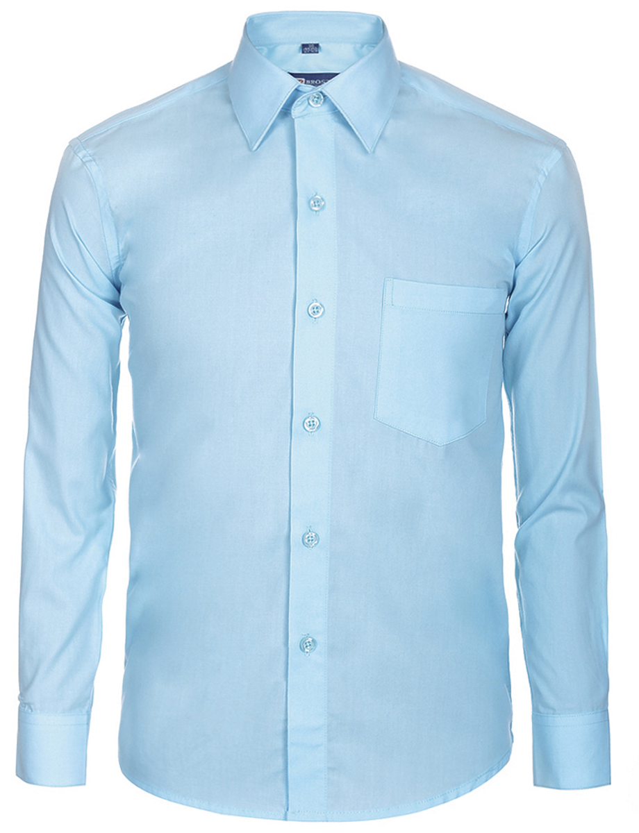 Рубашка для мальчика Brostem, цвет: голубой. 019D_10. Размер 140/146
