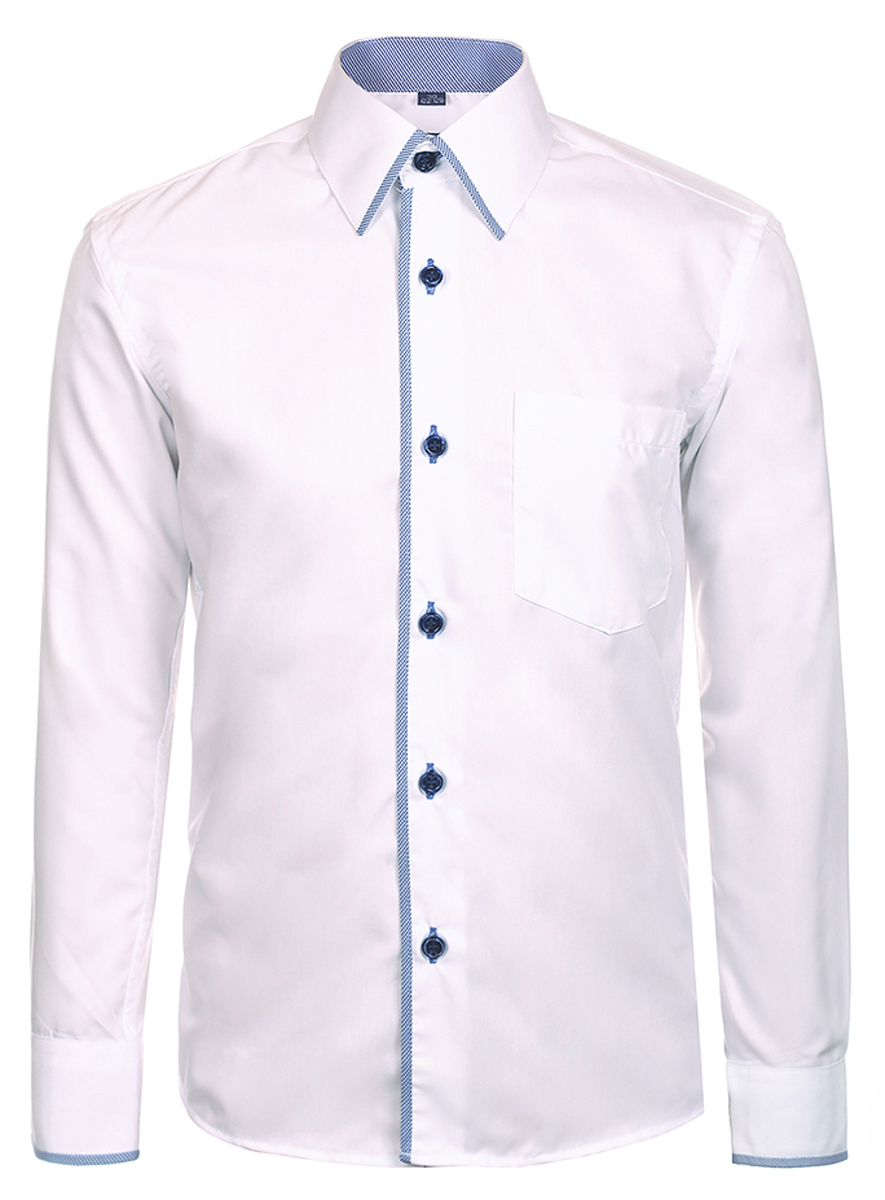 Рубашка для мальчика Brostem, цвет: голубой. 021D_10. Размер 158/164